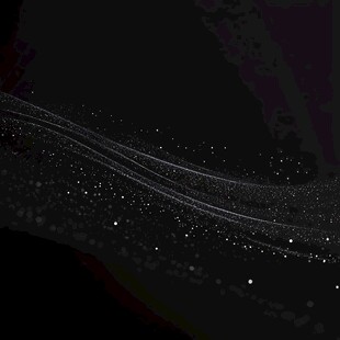 黑色背景下的粒子波动效果