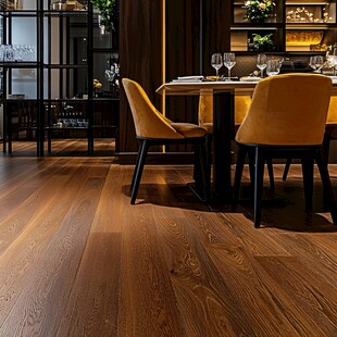 优雅餐厅木地板与家具搭配