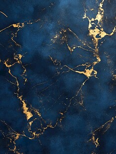 深蓝金纹大理石纹理背景