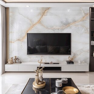 现代轻奢风客厅电视背景墙