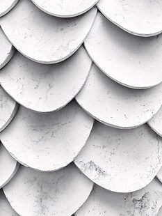 白色鱼鳞状纹理墙面材质