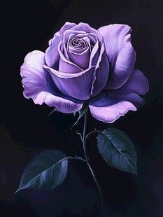 梦幻紫色玫瑰特写