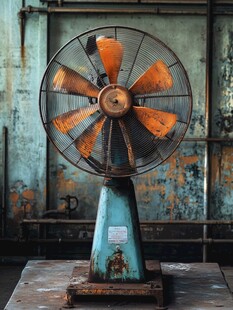 老旧工业风扇 尽显岁月痕迹