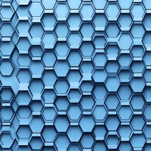 蓝色六边形立体几何背景