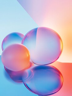 梦幻多彩透明球体