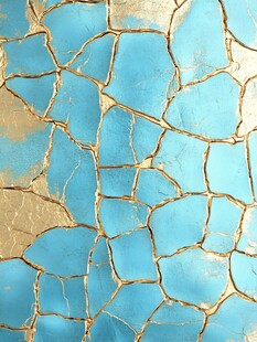 蓝色裂纹纹理艺术背景