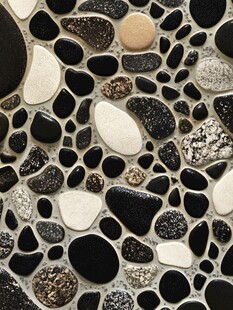 黑白碎石地面纹理图案