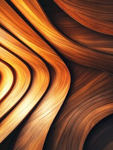 流动的橙棕色抽象线条纹理