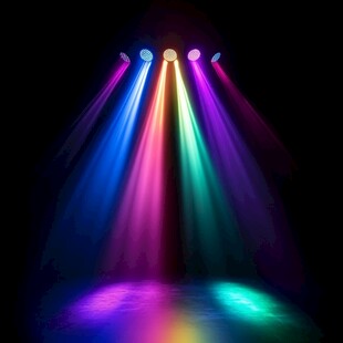 舞台五彩灯光绚丽绽放