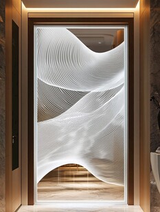 现代简约艺术玻璃隔断门