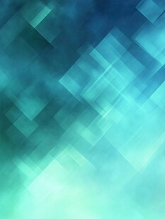蓝绿色几何方块渐变背景