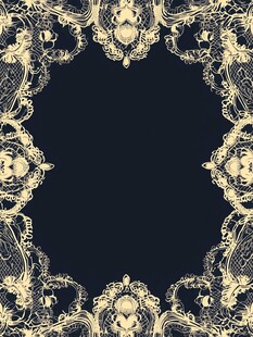 复古金色花纹深色背景框