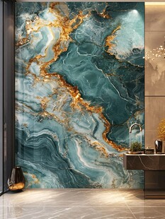 蓝金大理石纹理背景墙