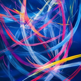 梦幻炫彩线条抽象背景图