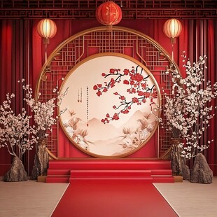 中式古典喜庆场景布置