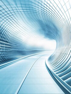 未来感科技隧道通道景象