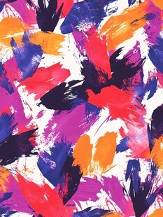多彩笔触抽象艺术图案