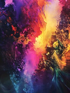 梦幻绚丽的色彩交融景观