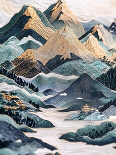 立体纸艺山水景观