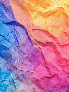 五彩褶皱纸张纹理背景