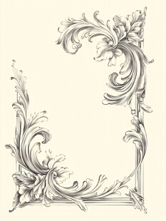 复古巴洛克风格装饰角花