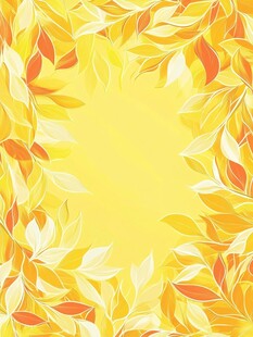 秋日叶景边框图