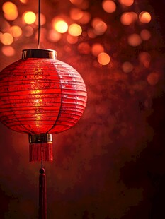 红灯笼点亮梦幻夜景