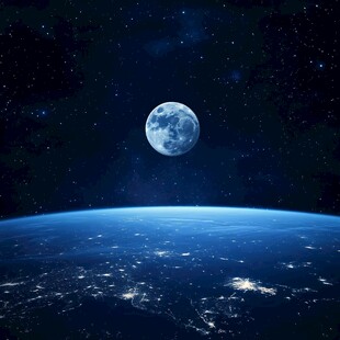 地球之上的皎洁明月
