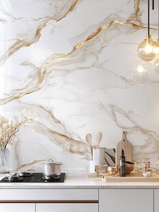 金纹大理石厨房墙面装饰