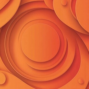 橙色立体环形创意背景图