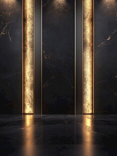 黑金大理石墙面时尚空间