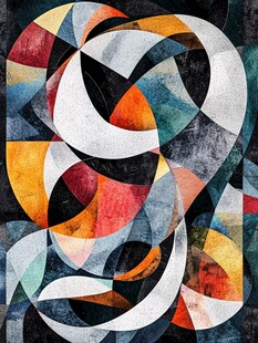 抽象几何色彩构成图案