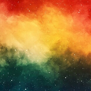 梦幻多彩星空水彩背景