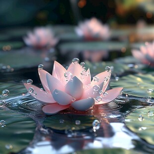 粉荷凝露 尽显清新雅致