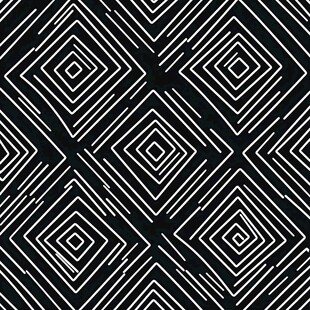 黑白几何线条无缝图案