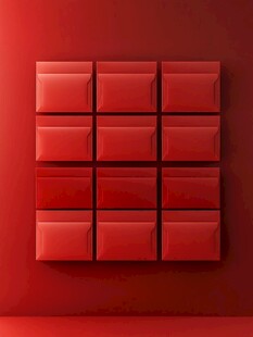 红色立体方块阵列背景图