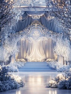 梦幻冰雪系婚礼浪漫场景