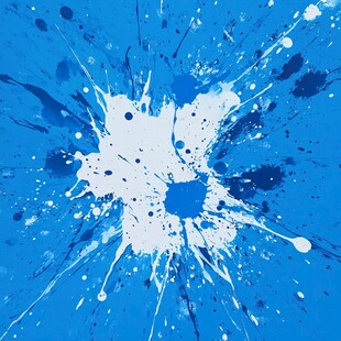 蓝色泼墨艺术背景图案