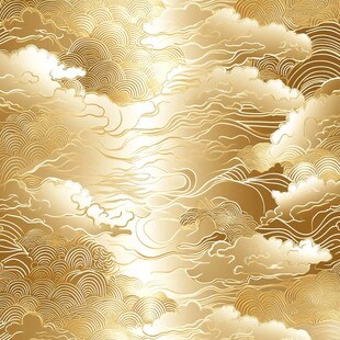 金色云纹图案背景