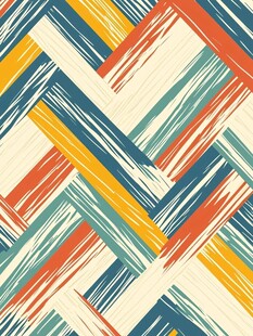 多彩几何线条编织纹理图案