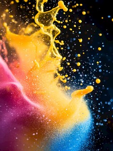 色彩飞溅的梦幻艺术瞬间