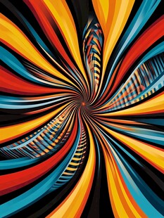 炫彩放射状抽象艺术图案