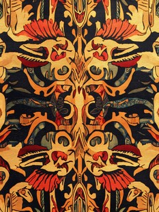 复古风对称动物纹样图案