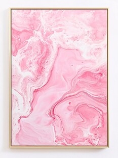 粉色流体艺术装饰画