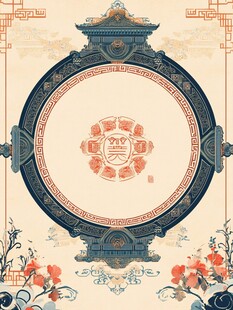 中式传统圆形吉祥纹饰图案