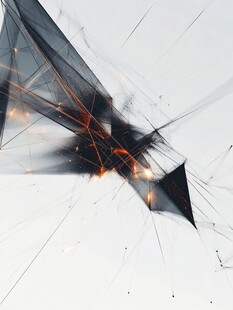 未来感抽象线条光影画面