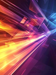 炫彩动感几何光线背景图