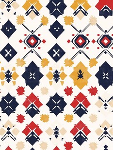 几何民族风图案无缝背景