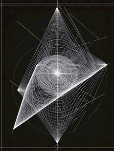 几何线条构成的神秘三角图形