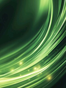 动感绿光流线抽象背景图